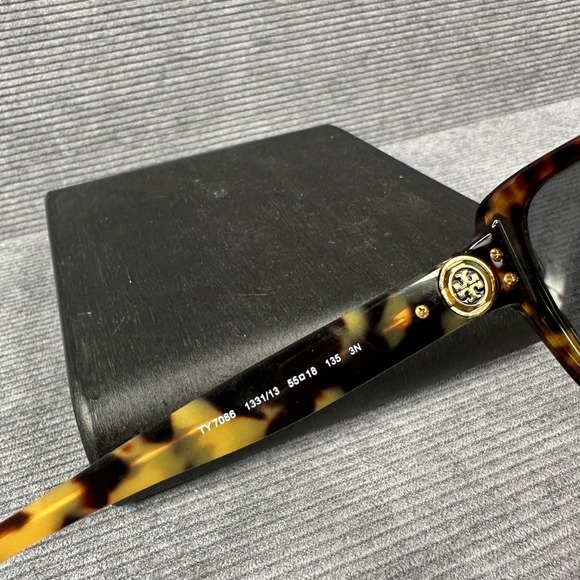Tory Burch Sunglasses TY 7022 1111/13 Tortoise Shell Gold Logo Frames Only - Picture 6 of 9